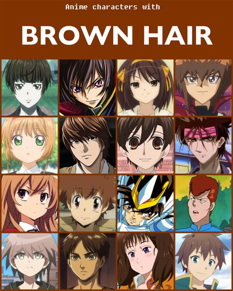 brown hair anime characters female